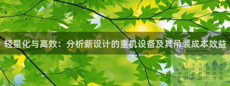 威九国际app网站官网：轻量化与高效：分析新设计的重机设备及