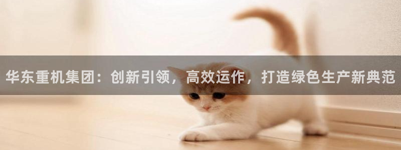 威九国际v8：华东重机集团：创新引领，高效运作，打造绿色生产