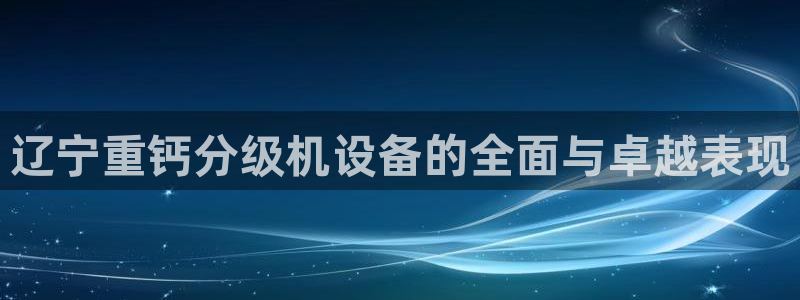 威九国际哪国的：辽宁重钙分级机设备的全面与卓越表现