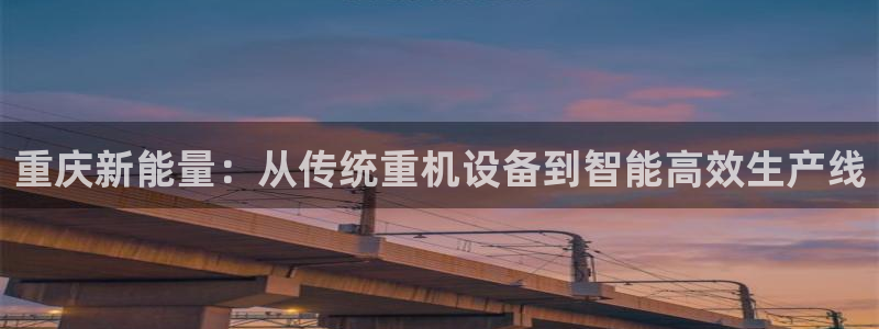 威九国际网站游戏：重庆新能量：从传统重机设备到智能高效生产线