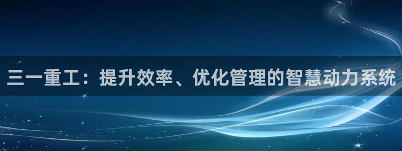 威九国际软件公司简介：三一重工：提升效率、优化管理的智慧动力