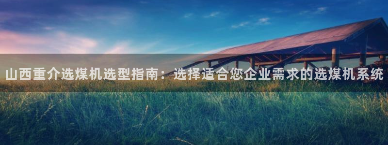 威九国际网站入口官网游戏推荐:山西重介选煤机选型指南:选择适