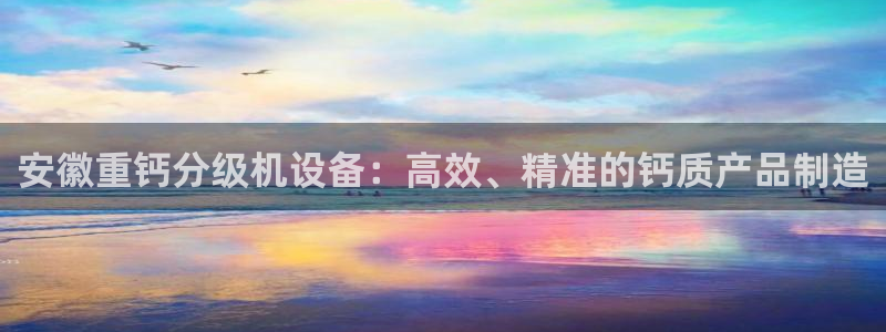 78mapp威九国际媒体央视：安徽重钙分级机设备：高效、精准