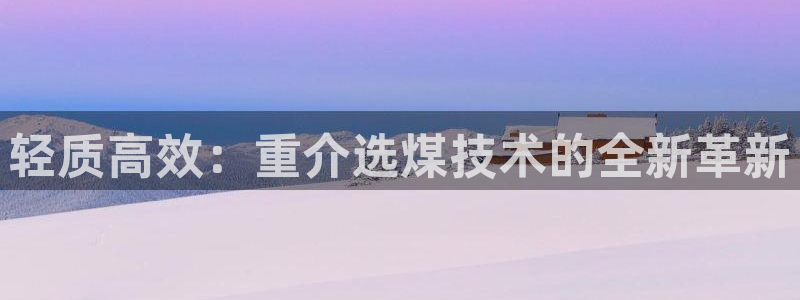 威九国际网站更新了吗：轻质高效：重介选煤技术的全新革新
